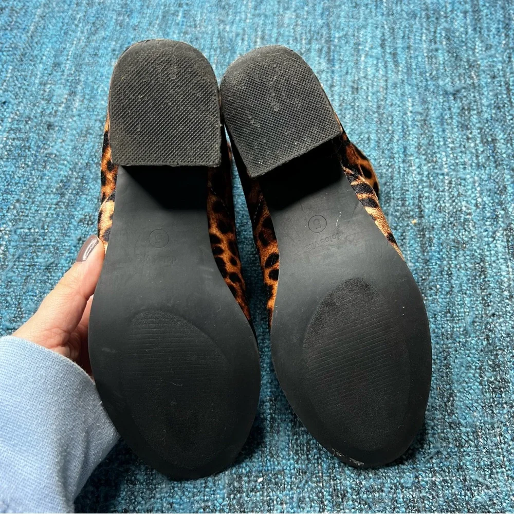 Dolce Vita Leopard Print Ankle Booties in Brown Black